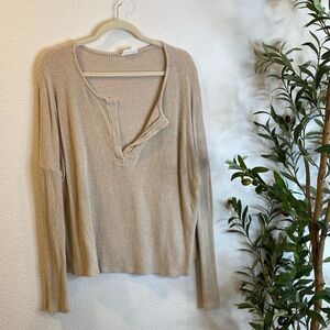 ribbed cream oversized longsleeve